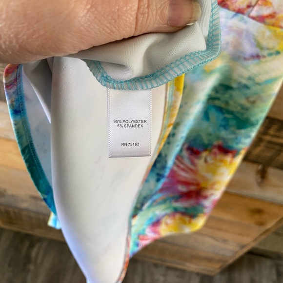 Off the Shoulder Coloful Floral Spring Summer Dress Size 12 - Picture 8 of 9